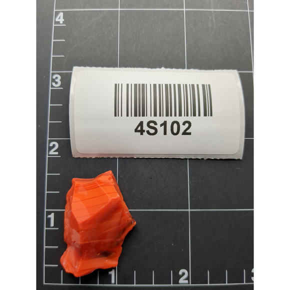 Amberina Ruby Swirl Art Glass Cullet Opaque #4S102 - Picture 6 of 6